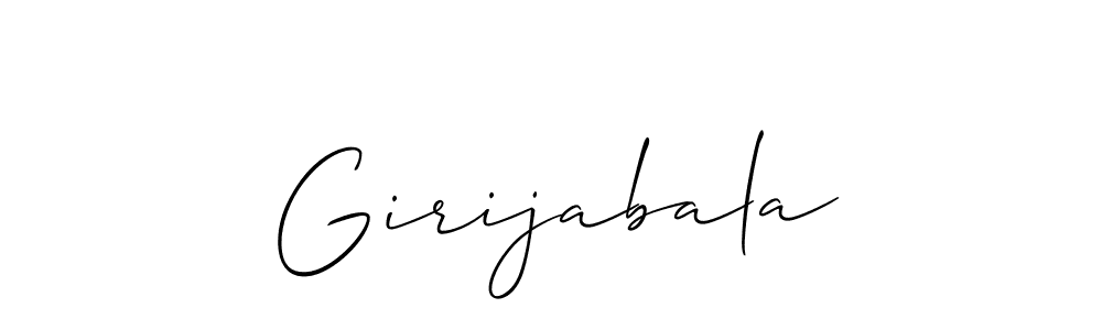 Design your own signature with our free online signature maker. With this signature software, you can create a handwritten (Allison_Script) signature for name Girijabala. Girijabala signature style 2 images and pictures png
