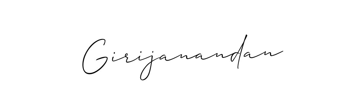 if you are searching for the best signature style for your name Girijanandan. so please give up your signature search. here we have designed multiple signature styles  using Allison_Script. Girijanandan signature style 2 images and pictures png