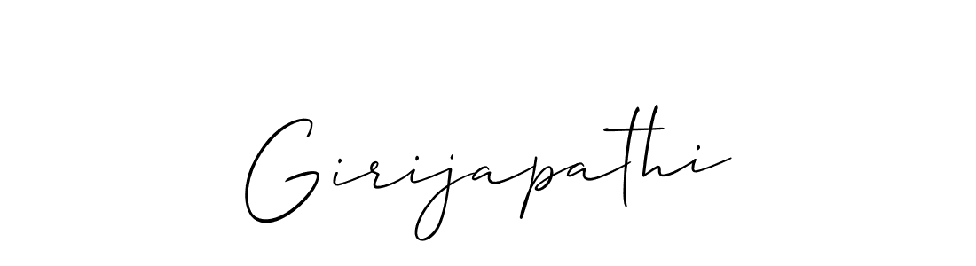 Create a beautiful signature design for name Girijapathi. With this signature (Allison_Script) fonts, you can make a handwritten signature for free. Girijapathi signature style 2 images and pictures png