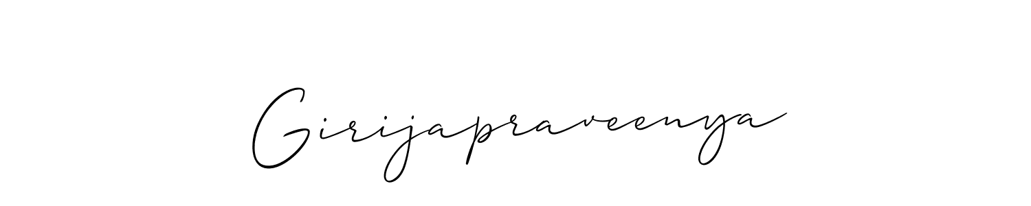 How to make Girijapraveenya name signature. Use Allison_Script style for creating short signs online. This is the latest handwritten sign. Girijapraveenya signature style 2 images and pictures png