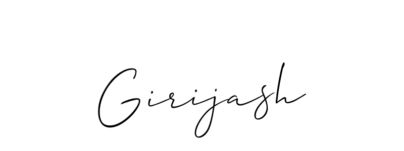 Also You can easily find your signature by using the search form. We will create Girijash name handwritten signature images for you free of cost using Allison_Script sign style. Girijash signature style 2 images and pictures png