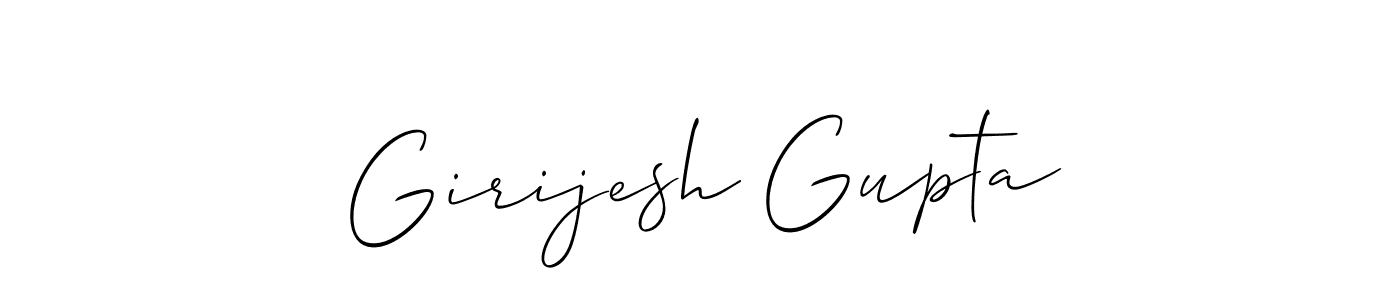 Girijesh Gupta stylish signature style. Best Handwritten Sign (Allison_Script) for my name. Handwritten Signature Collection Ideas for my name Girijesh Gupta. Girijesh Gupta signature style 2 images and pictures png
