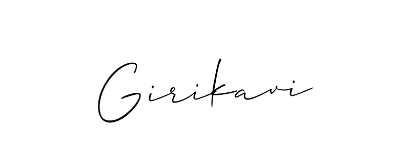 Make a short Girikavi signature style. Manage your documents anywhere anytime using Allison_Script. Create and add eSignatures, submit forms, share and send files easily. Girikavi signature style 2 images and pictures png