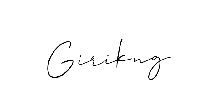 Also we have Girikng name is the best signature style. Create professional handwritten signature collection using Allison_Script autograph style. Girikng signature style 2 images and pictures png