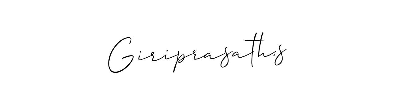 if you are searching for the best signature style for your name Giriprasath.s. so please give up your signature search. here we have designed multiple signature styles  using Allison_Script. Giriprasath.s signature style 2 images and pictures png