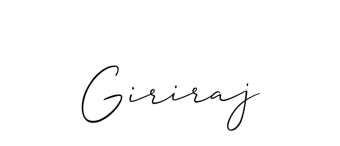 Make a beautiful signature design for name Giriraj. With this signature (Allison_Script) style, you can create a handwritten signature for free. Giriraj signature style 2 images and pictures png