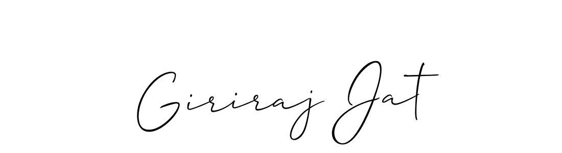 Make a beautiful signature design for name Giriraj Jat. With this signature (Allison_Script) style, you can create a handwritten signature for free. Giriraj Jat signature style 2 images and pictures png