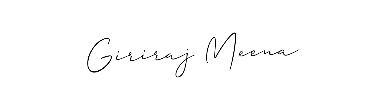 Create a beautiful signature design for name Giriraj Meena. With this signature (Allison_Script) fonts, you can make a handwritten signature for free. Giriraj Meena signature style 2 images and pictures png