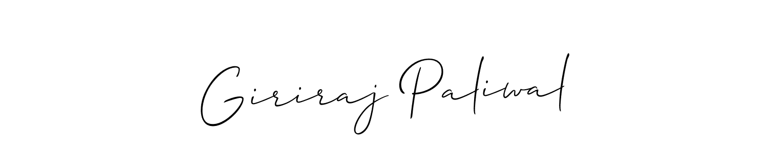 Similarly Allison_Script is the best handwritten signature design. Signature creator online .You can use it as an online autograph creator for name Giriraj Paliwal. Giriraj Paliwal signature style 2 images and pictures png