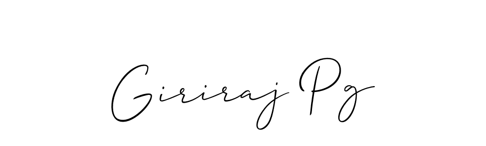 Make a beautiful signature design for name Giriraj Pg. With this signature (Allison_Script) style, you can create a handwritten signature for free. Giriraj Pg signature style 2 images and pictures png