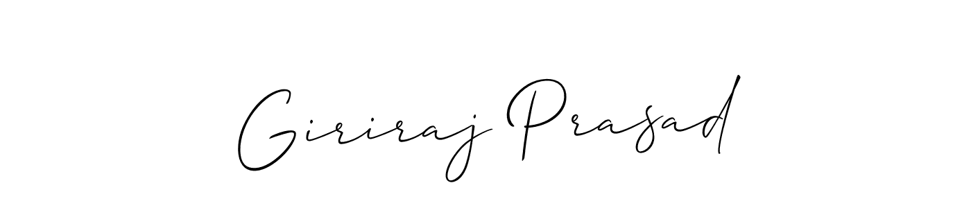 You should practise on your own different ways (Allison_Script) to write your name (Giriraj Prasad) in signature. don't let someone else do it for you. Giriraj Prasad signature style 2 images and pictures png