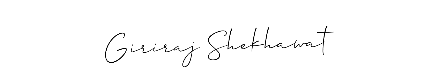 Similarly Allison_Script is the best handwritten signature design. Signature creator online .You can use it as an online autograph creator for name Giriraj Shekhawat. Giriraj Shekhawat signature style 2 images and pictures png
