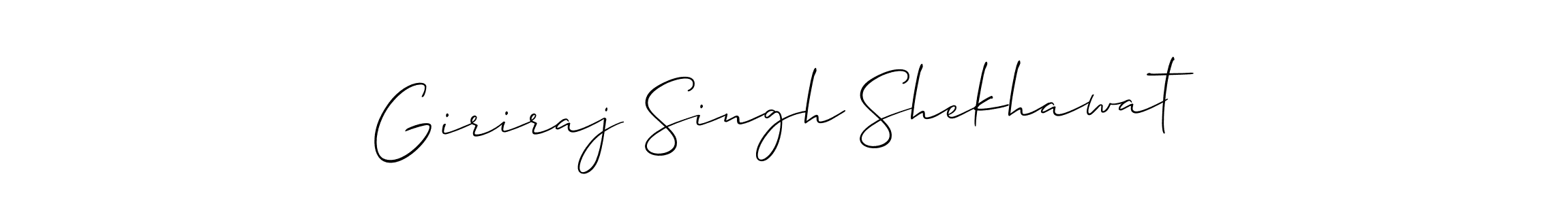 How to make Giriraj Singh Shekhawat name signature. Use Allison_Script style for creating short signs online. This is the latest handwritten sign. Giriraj Singh Shekhawat signature style 2 images and pictures png
