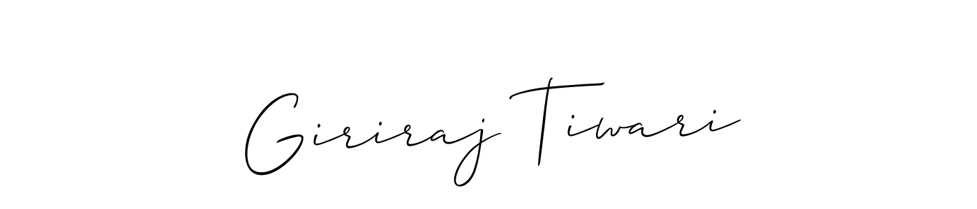 You should practise on your own different ways (Allison_Script) to write your name (Giriraj Tiwari) in signature. don't let someone else do it for you. Giriraj Tiwari signature style 2 images and pictures png