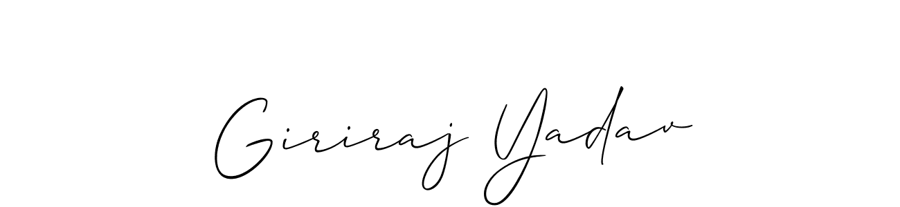 How to make Giriraj Yadav signature? Allison_Script is a professional autograph style. Create handwritten signature for Giriraj Yadav name. Giriraj Yadav signature style 2 images and pictures png