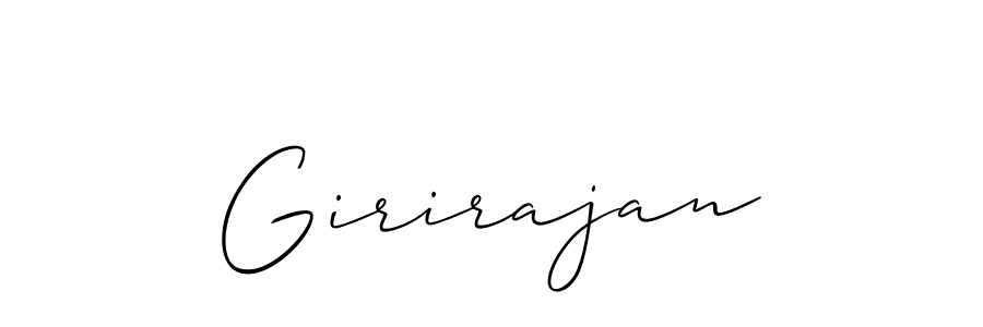 How to make Girirajan signature? Allison_Script is a professional autograph style. Create handwritten signature for Girirajan name. Girirajan signature style 2 images and pictures png