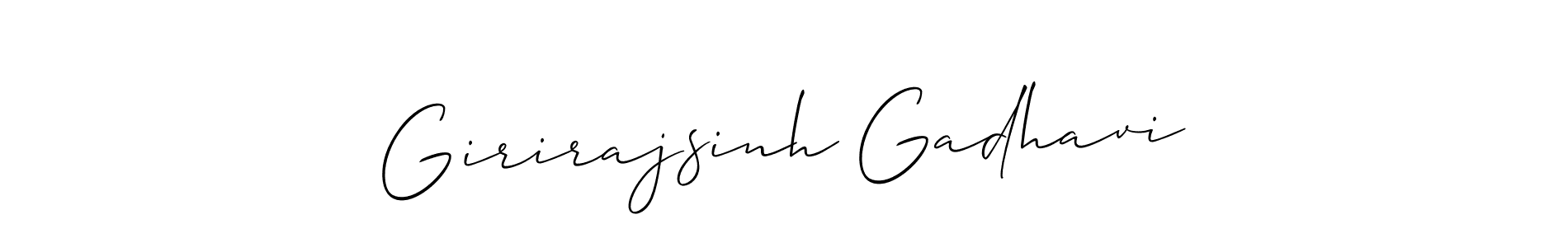 Also we have Girirajsinh Gadhavi name is the best signature style. Create professional handwritten signature collection using Allison_Script autograph style. Girirajsinh Gadhavi signature style 2 images and pictures png