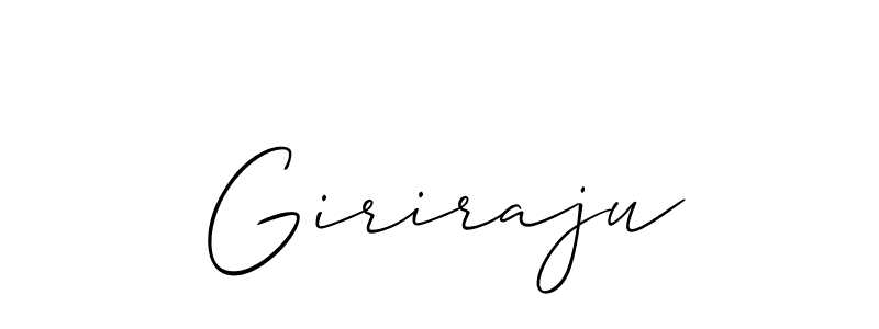 Use a signature maker to create a handwritten signature online. With this signature software, you can design (Allison_Script) your own signature for name Giriraju. Giriraju signature style 2 images and pictures png