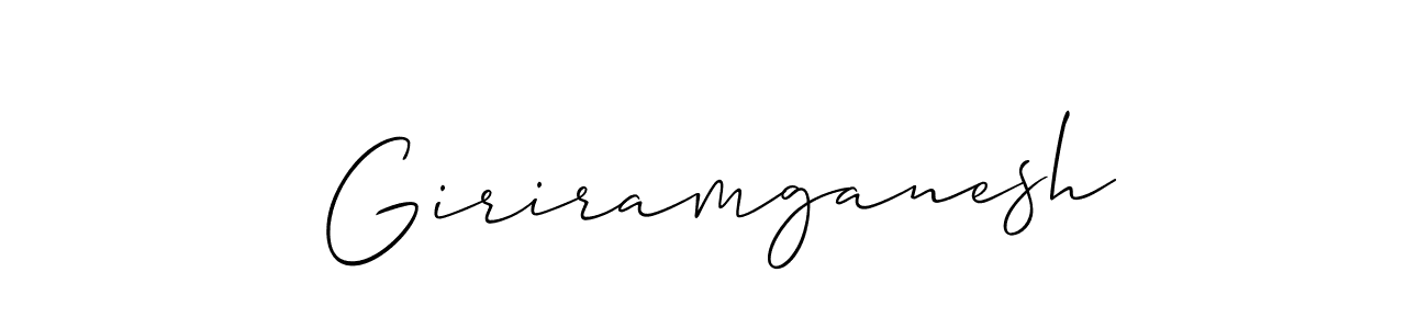 if you are searching for the best signature style for your name Giriramganesh. so please give up your signature search. here we have designed multiple signature styles  using Allison_Script. Giriramganesh signature style 2 images and pictures png