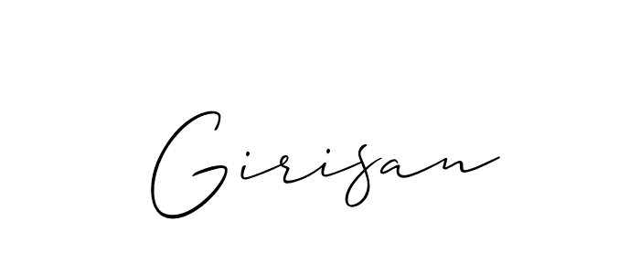 Also You can easily find your signature by using the search form. We will create Girisan name handwritten signature images for you free of cost using Allison_Script sign style. Girisan signature style 2 images and pictures png