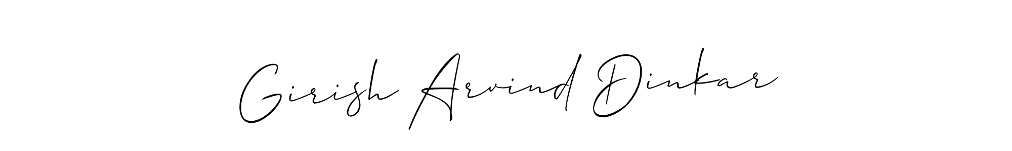 Also we have Girish Arvind Dinkar name is the best signature style. Create professional handwritten signature collection using Allison_Script autograph style. Girish Arvind Dinkar signature style 2 images and pictures png