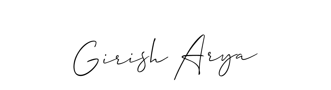 Also You can easily find your signature by using the search form. We will create Girish Arya name handwritten signature images for you free of cost using Allison_Script sign style. Girish Arya signature style 2 images and pictures png