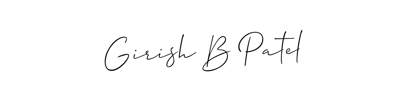 How to Draw Girish B Patel signature style? Allison_Script is a latest design signature styles for name Girish B Patel. Girish B Patel signature style 2 images and pictures png