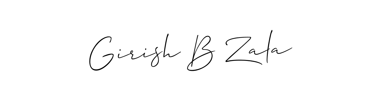 Also we have Girish B Zala name is the best signature style. Create professional handwritten signature collection using Allison_Script autograph style. Girish B Zala signature style 2 images and pictures png