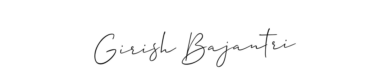 Make a beautiful signature design for name Girish Bajantri. With this signature (Allison_Script) style, you can create a handwritten signature for free. Girish Bajantri signature style 2 images and pictures png