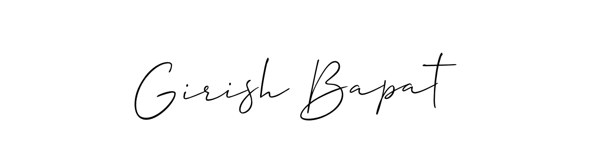 Make a short Girish Bapat signature style. Manage your documents anywhere anytime using Allison_Script. Create and add eSignatures, submit forms, share and send files easily. Girish Bapat signature style 2 images and pictures png