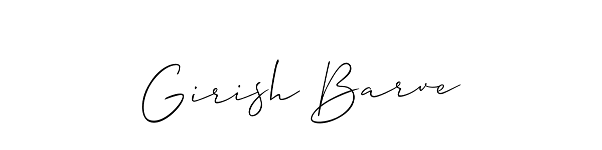 Use a signature maker to create a handwritten signature online. With this signature software, you can design (Allison_Script) your own signature for name Girish Barve. Girish Barve signature style 2 images and pictures png