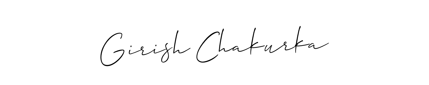 You should practise on your own different ways (Allison_Script) to write your name (Girish Chakurka) in signature. don't let someone else do it for you. Girish Chakurka signature style 2 images and pictures png