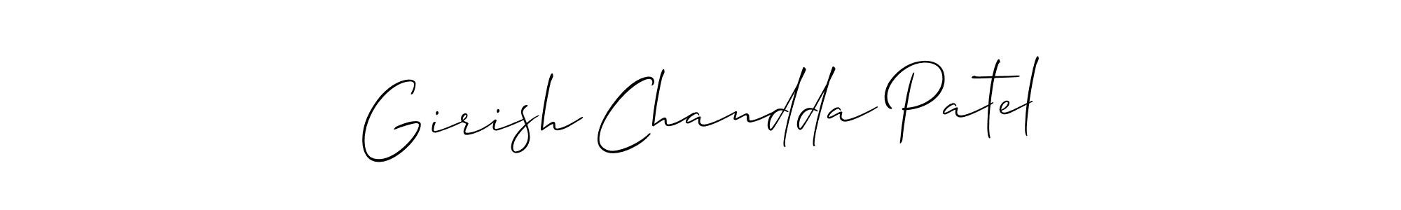 The best way (Allison_Script) to make a short signature is to pick only two or three words in your name. The name Girish Chandda Patel include a total of six letters. For converting this name. Girish Chandda Patel signature style 2 images and pictures png