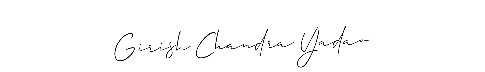 Use a signature maker to create a handwritten signature online. With this signature software, you can design (Allison_Script) your own signature for name Girish Chandra Yadav. Girish Chandra Yadav signature style 2 images and pictures png