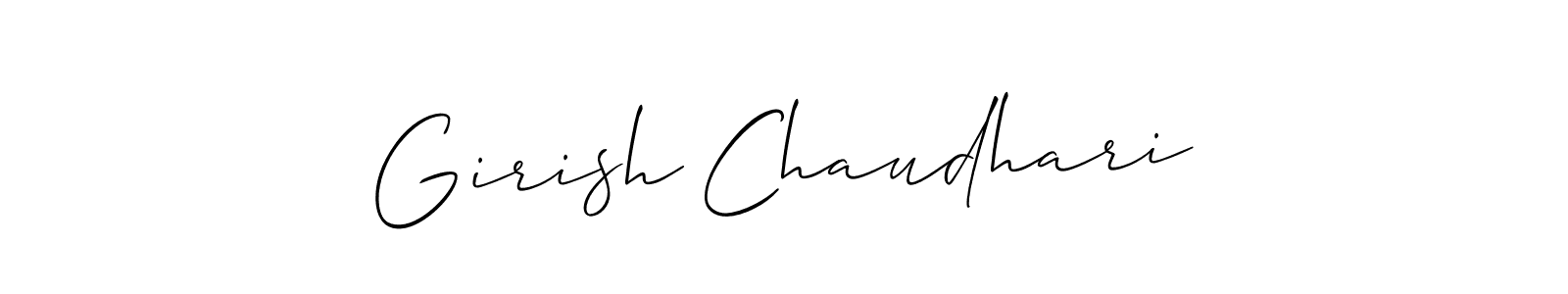 Make a beautiful signature design for name Girish Chaudhari. Use this online signature maker to create a handwritten signature for free. Girish Chaudhari signature style 2 images and pictures png