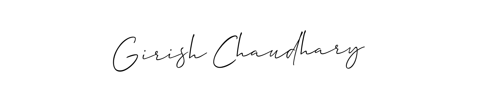 It looks lik you need a new signature style for name Girish Chaudhary. Design unique handwritten (Allison_Script) signature with our free signature maker in just a few clicks. Girish Chaudhary signature style 2 images and pictures png