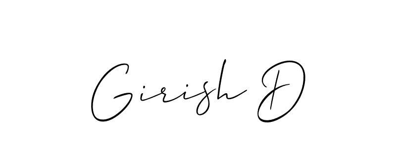 Make a beautiful signature design for name Girish D. Use this online signature maker to create a handwritten signature for free. Girish D signature style 2 images and pictures png