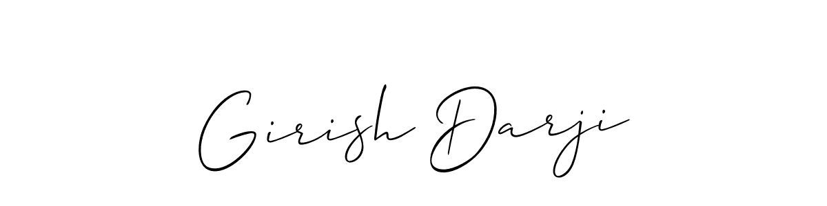 Make a beautiful signature design for name Girish Darji. With this signature (Allison_Script) style, you can create a handwritten signature for free. Girish Darji signature style 2 images and pictures png