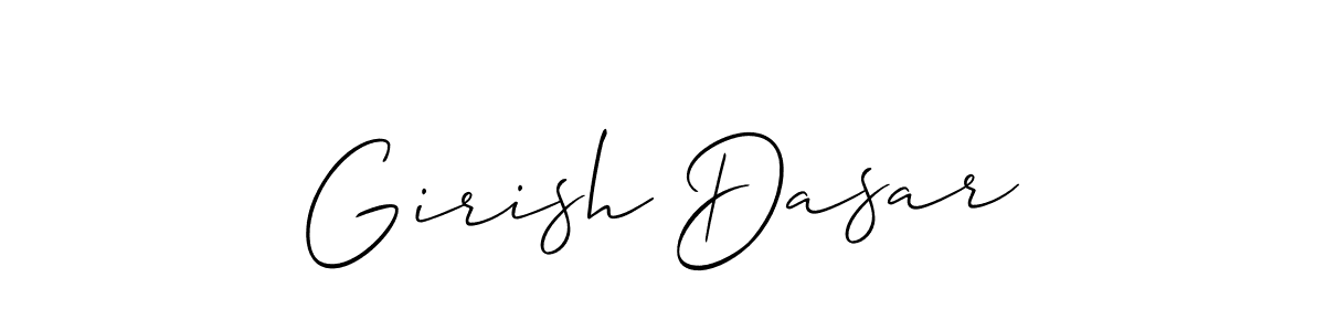 Create a beautiful signature design for name Girish Dasar. With this signature (Allison_Script) fonts, you can make a handwritten signature for free. Girish Dasar signature style 2 images and pictures png