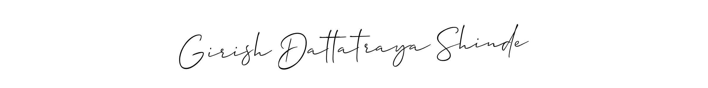 Make a beautiful signature design for name Girish Dattatraya Shinde. With this signature (Allison_Script) style, you can create a handwritten signature for free. Girish Dattatraya Shinde signature style 2 images and pictures png