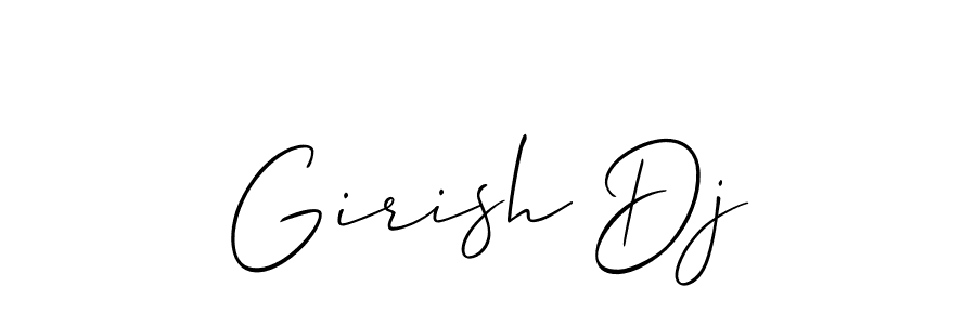 How to Draw Girish Dj signature style? Allison_Script is a latest design signature styles for name Girish Dj. Girish Dj signature style 2 images and pictures png