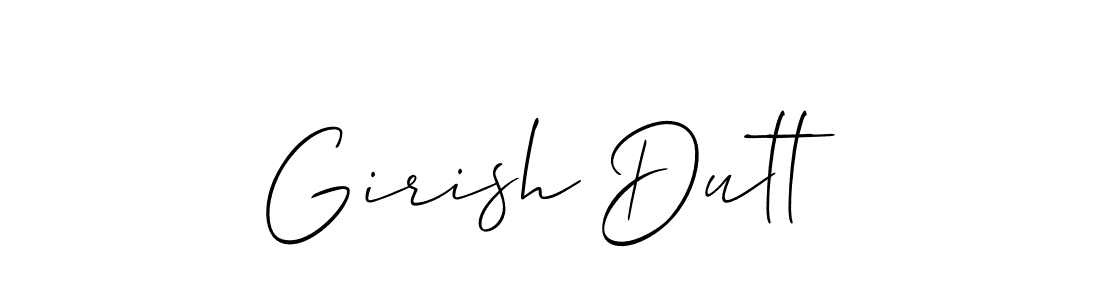 Use a signature maker to create a handwritten signature online. With this signature software, you can design (Allison_Script) your own signature for name Girish Dutt. Girish Dutt signature style 2 images and pictures png
