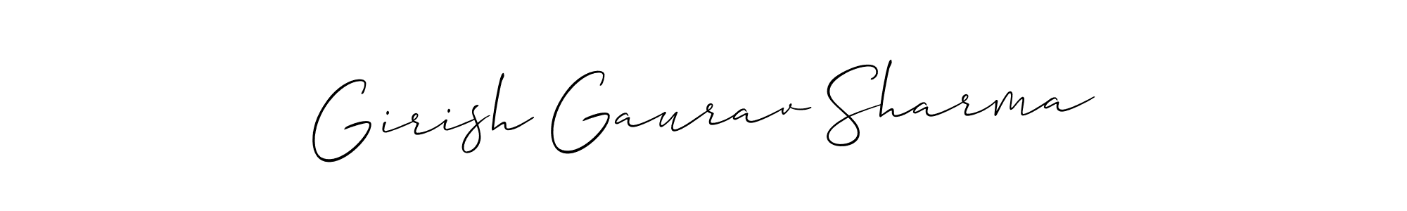 How to make Girish Gaurav Sharma name signature. Use Allison_Script style for creating short signs online. This is the latest handwritten sign. Girish Gaurav Sharma signature style 2 images and pictures png