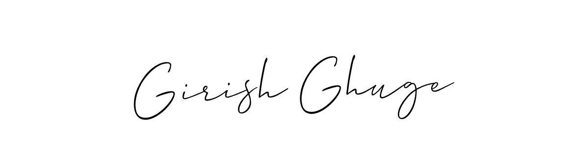 Allison_Script is a professional signature style that is perfect for those who want to add a touch of class to their signature. It is also a great choice for those who want to make their signature more unique. Get Girish Ghuge name to fancy signature for free. Girish Ghuge signature style 2 images and pictures png