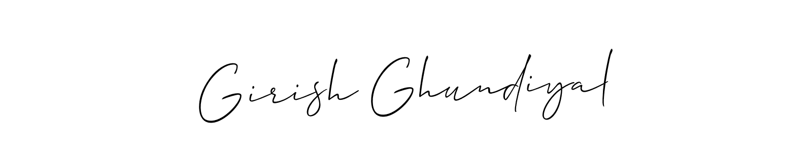 Make a beautiful signature design for name Girish Ghundiyal. Use this online signature maker to create a handwritten signature for free. Girish Ghundiyal signature style 2 images and pictures png