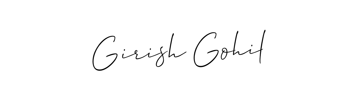 It looks lik you need a new signature style for name Girish Gohil. Design unique handwritten (Allison_Script) signature with our free signature maker in just a few clicks. Girish Gohil signature style 2 images and pictures png
