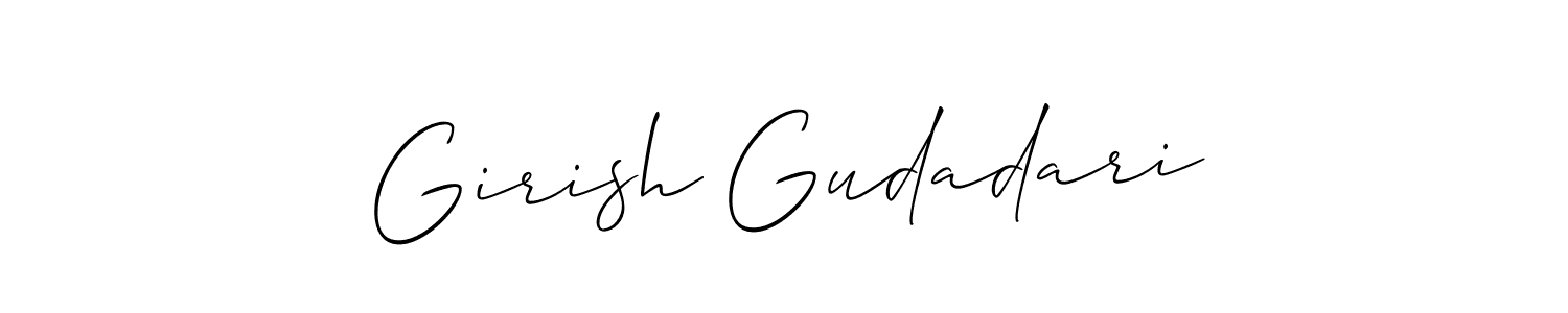 You should practise on your own different ways (Allison_Script) to write your name (Girish Gudadari) in signature. don't let someone else do it for you. Girish Gudadari signature style 2 images and pictures png