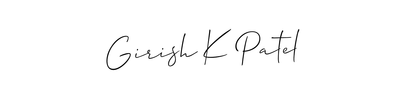 Once you've used our free online signature maker to create your best signature Allison_Script style, it's time to enjoy all of the benefits that Girish K Patel name signing documents. Girish K Patel signature style 2 images and pictures png