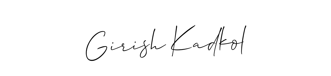 Use a signature maker to create a handwritten signature online. With this signature software, you can design (Allison_Script) your own signature for name Girish Kadkol. Girish Kadkol signature style 2 images and pictures png