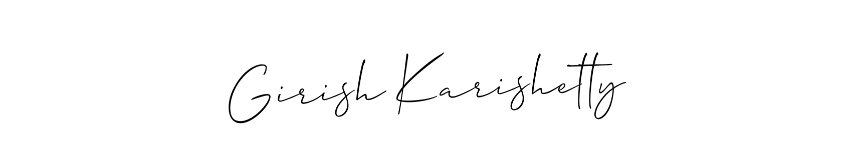 Also You can easily find your signature by using the search form. We will create Girish Karishetty name handwritten signature images for you free of cost using Allison_Script sign style. Girish Karishetty signature style 2 images and pictures png
